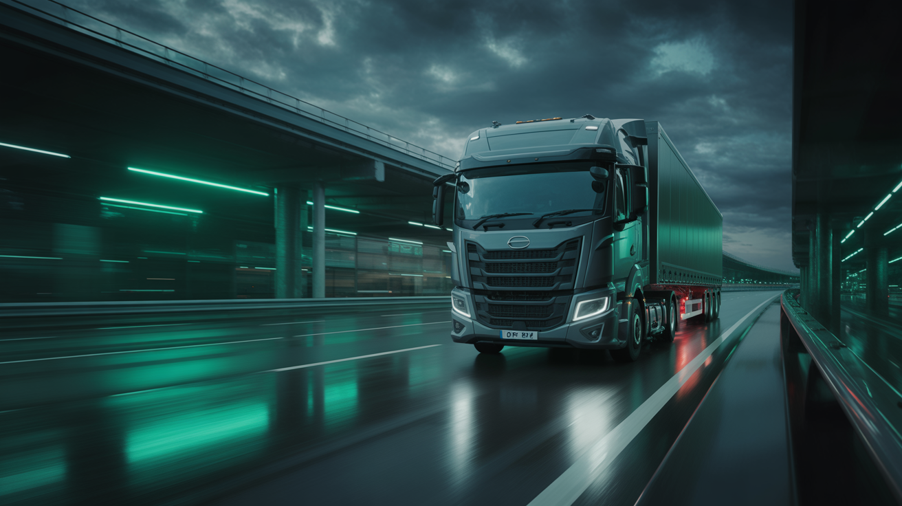 HGV truck on UK motorway